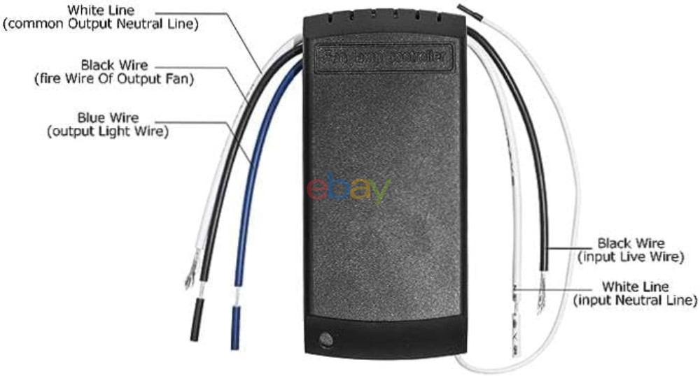 Universal Ceiling Fan Lamp Light 15M Timing Wireless Remote Control Receiver Kit