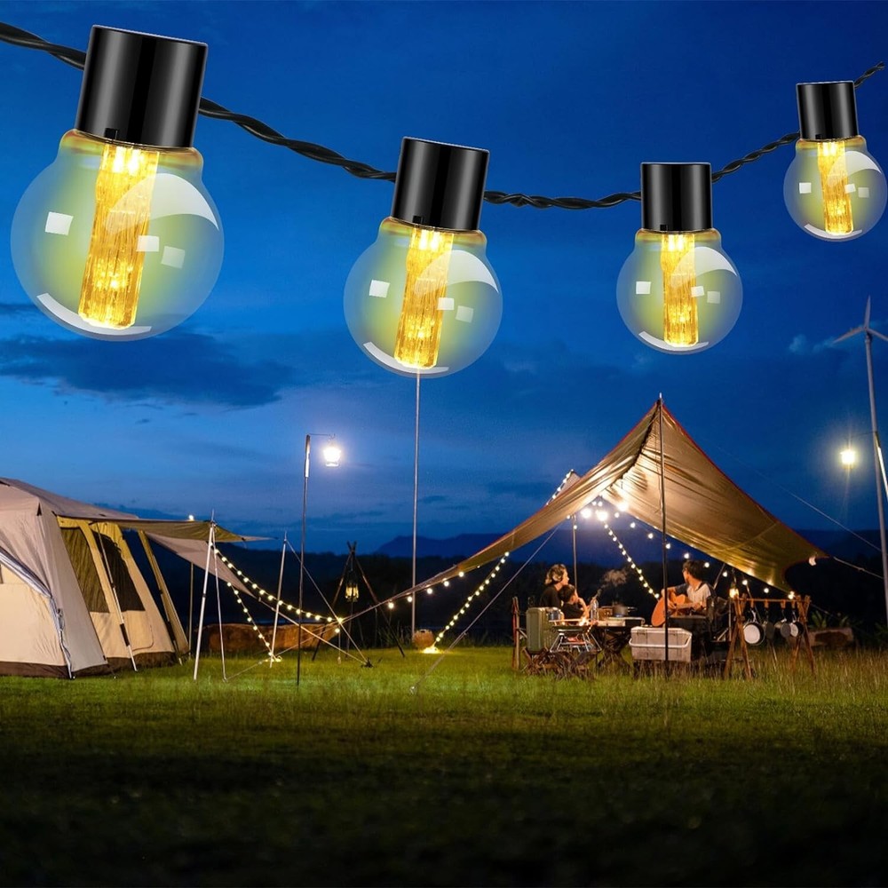 uominy Outdoor String Lights,Plug-in Low Voltage 3.5V,G50 Globe Patio String
