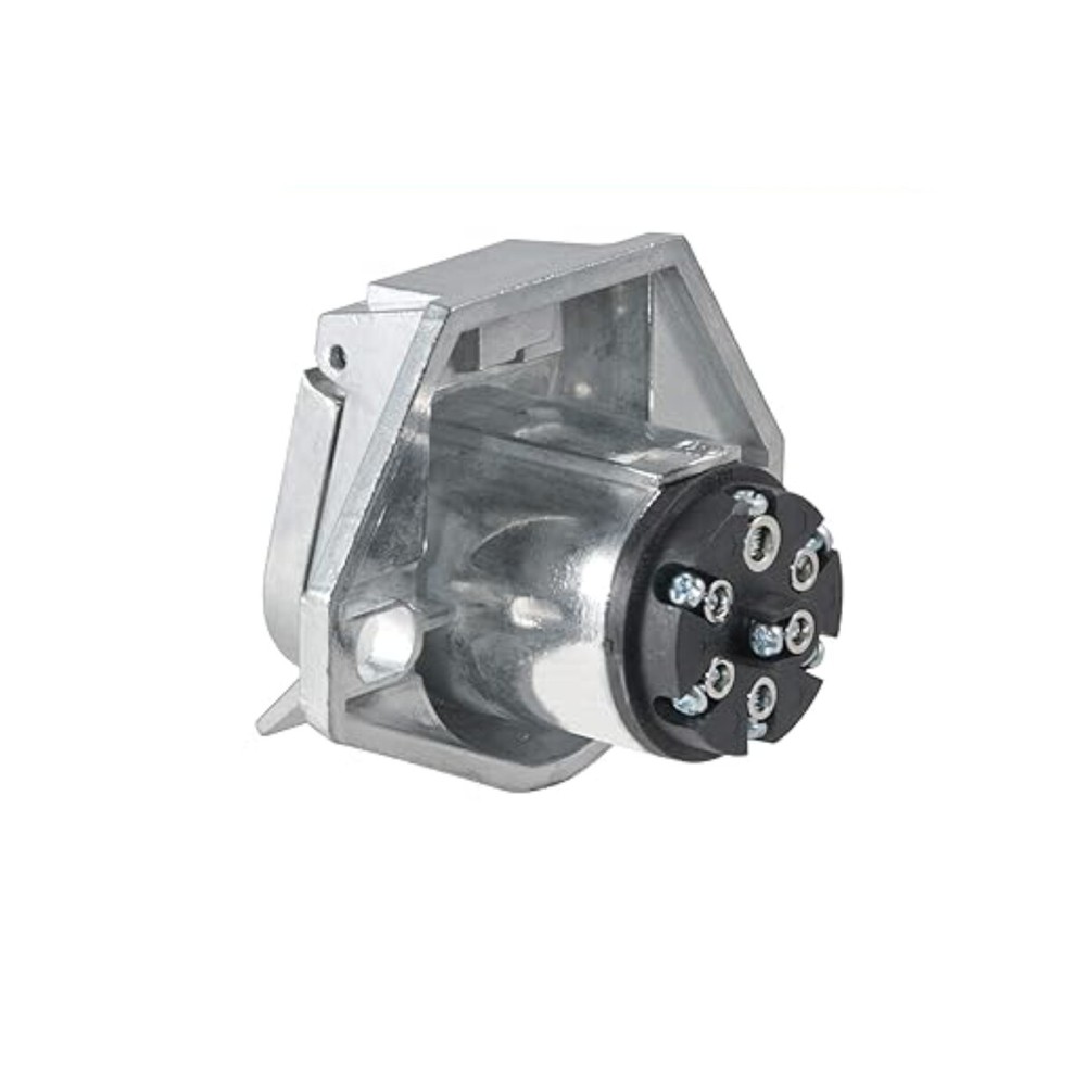 7-Way Electrical Plug with Spring Guard with 7-Way split pin Socket 2 Bolts