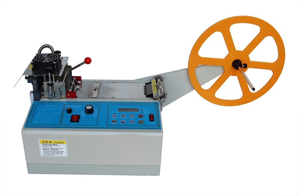 220V Hot&Cold Automatic Belt Cutter Ribbon Cutting Machine Max Cut Width 3.1''