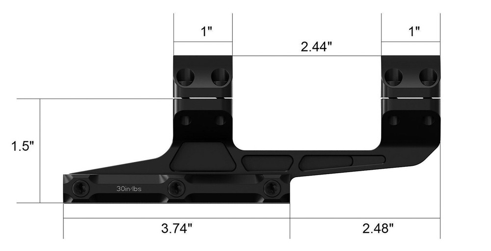 Arken Optics Rigid Precision Scope Mount - 34mm 0 MOA