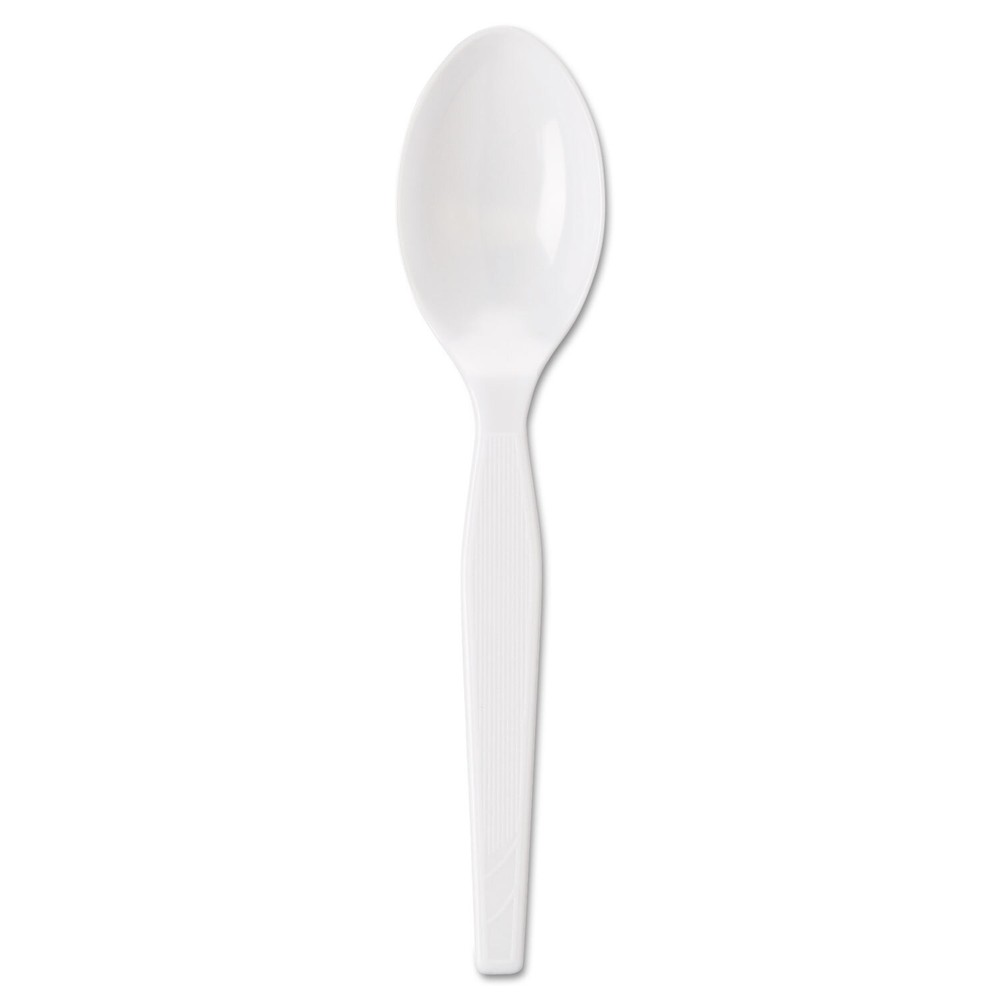 Dixie Individually Wrapped Polystyrene Cutlery, Teaspoons, White, 1000/Carton