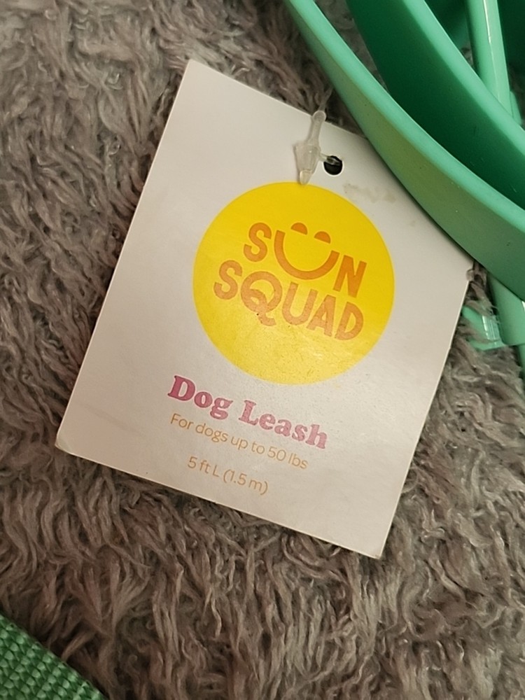 Sun Squad Leash, Adjustable Harness and Toy, Multi-Color, Size Small
