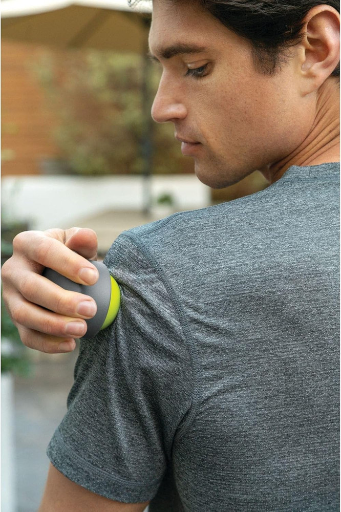 Performance Handheld Massage Roller Ball, Green/Grey, One Size