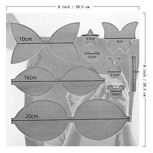 Reusable Large Size Bows Making Template, Add Two A4 Size Faux Leather Sheets