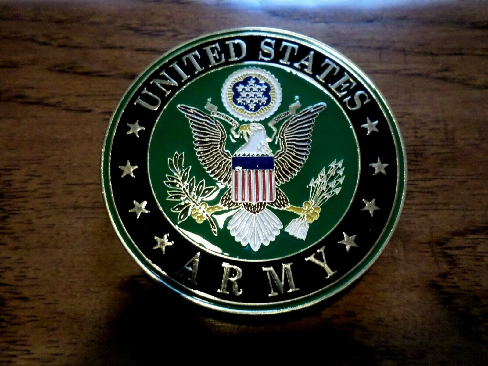 U.S ARMY AUTOMOBILE GRILL BADGE AUTO HOME MEDALLION SHADOW BOX EMBLEM