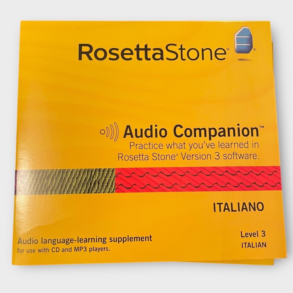 Rosetta Stone Italian Version 3 Level 1-3 Complete Language Learning Software