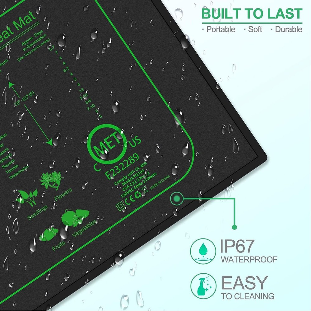 Heat Mat Digital Thermostat Waterproof Efficient Versatile Star