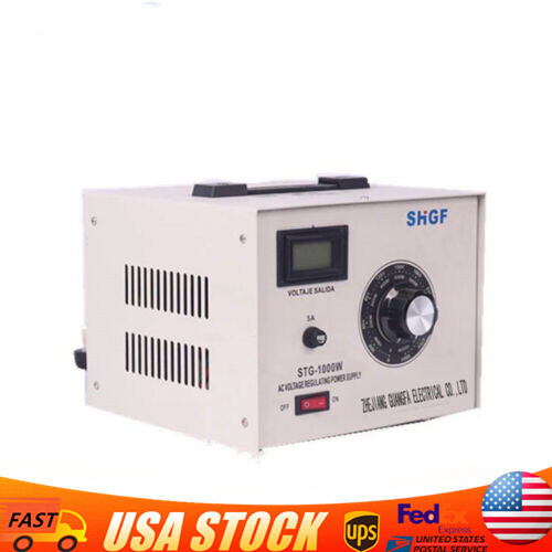 STG-1000W Variable Variac Auto Transformer Voltage Regulator Metered 0-300V