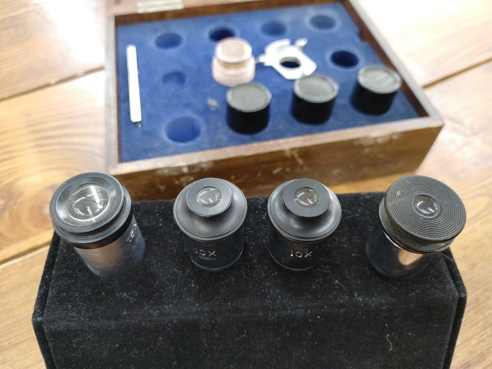 Spencer Microscope Lens Kit Including Eye Pieces & Objective Lenses