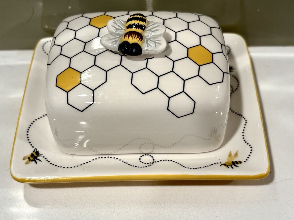 Ceramic Bee Butter Dish