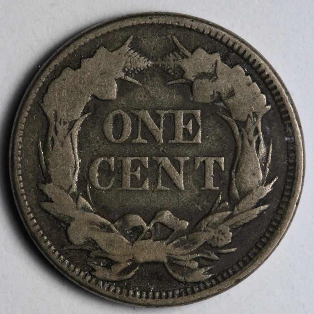 1858 LL Flying Eagle Cent Penny VF E108 URNM