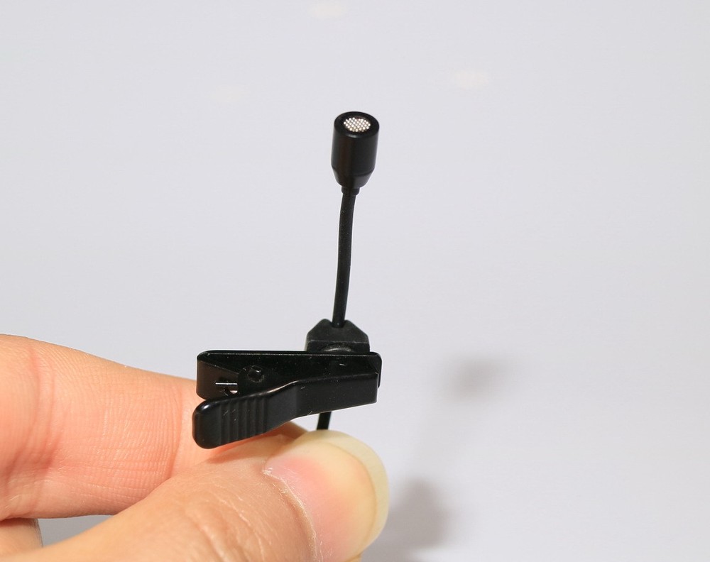 Mini Lapel Lavalier Microphone For Audio-Technica Pocket transmitter - Black