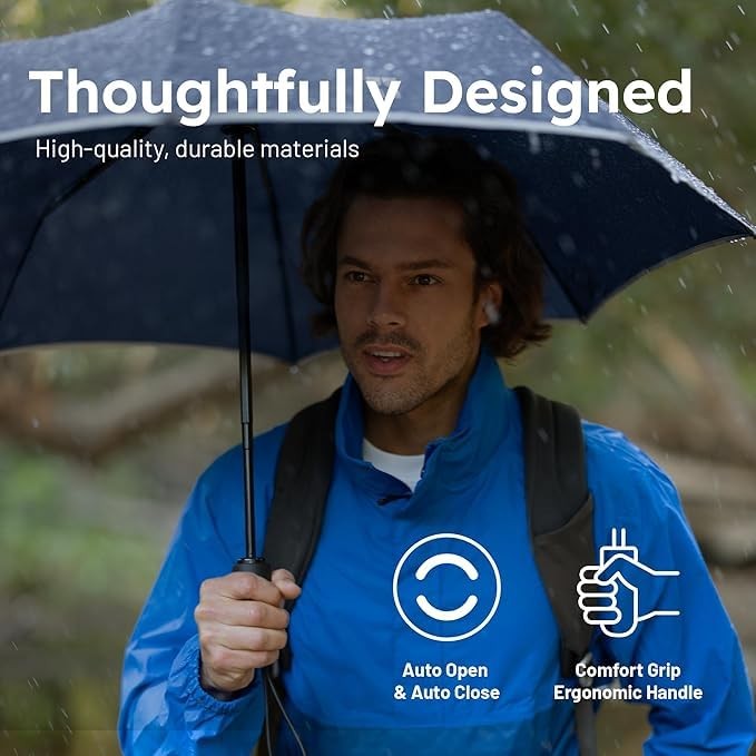 Premium Small Compact Mini Umbrella for Travel - Windproof, Compact, Easy Aut...