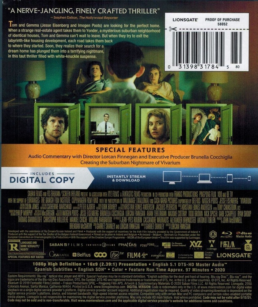 Vivarium (Blu-ray + Digital) NEW