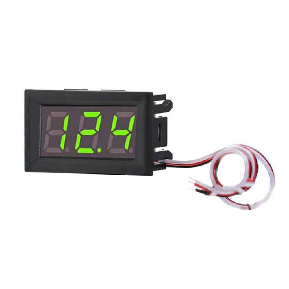 LED Digital DC Voltmeter with Convenient Wiring Reverse Connection Protection