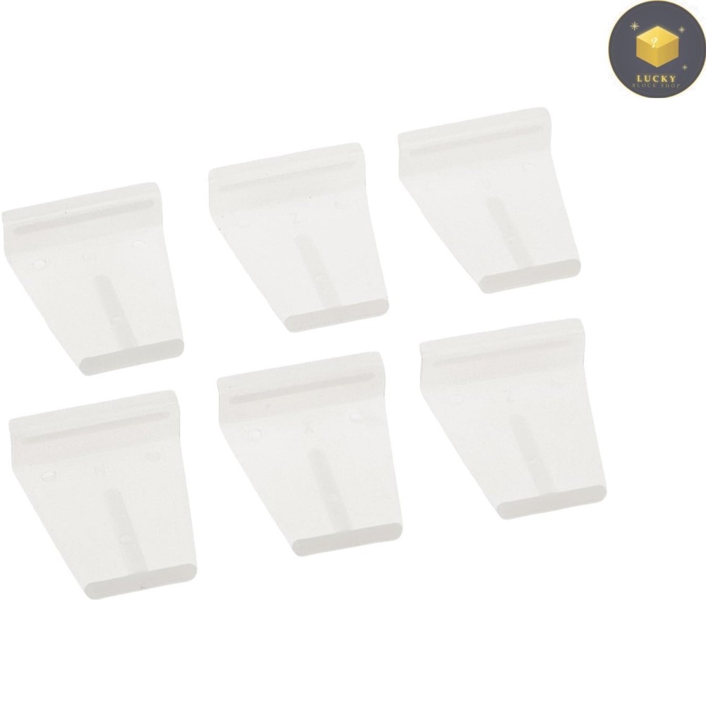 6-Pack Universal Screen Lift Tabs - Durable White Plastic for Easy Installation