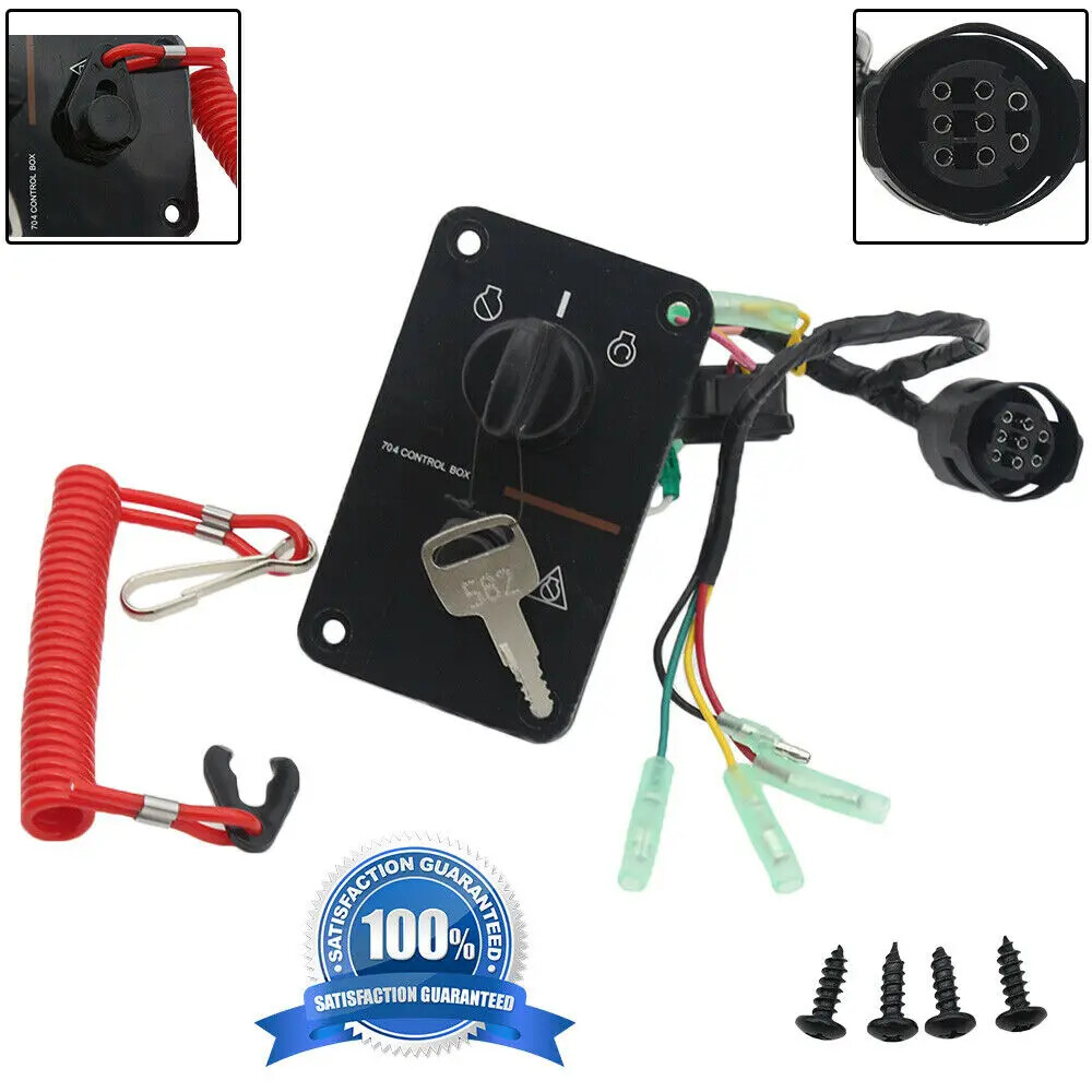 Outboard Single Engine Key Switch Assembly Panel for Yamaha PANEL SWITCH ASSY