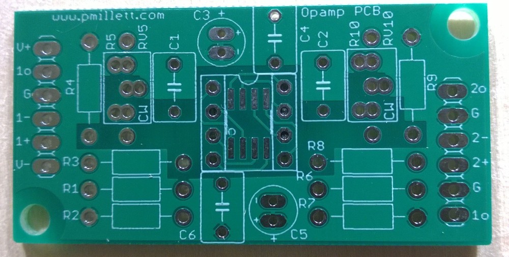 DIY PCB - 5x Dual opamp experimenter PCB