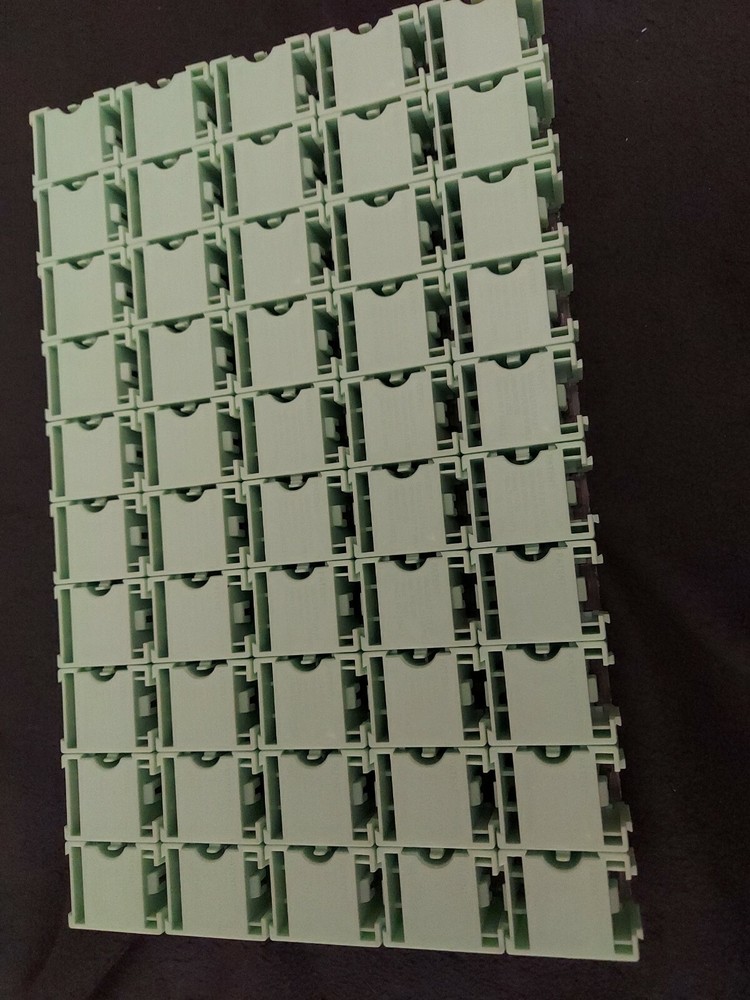Green SMT SMD Electronic Components Storage Box Organizer 50 Grids