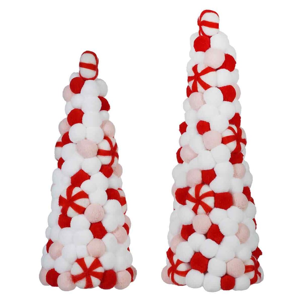 Felt Peppermint Trees Set/2