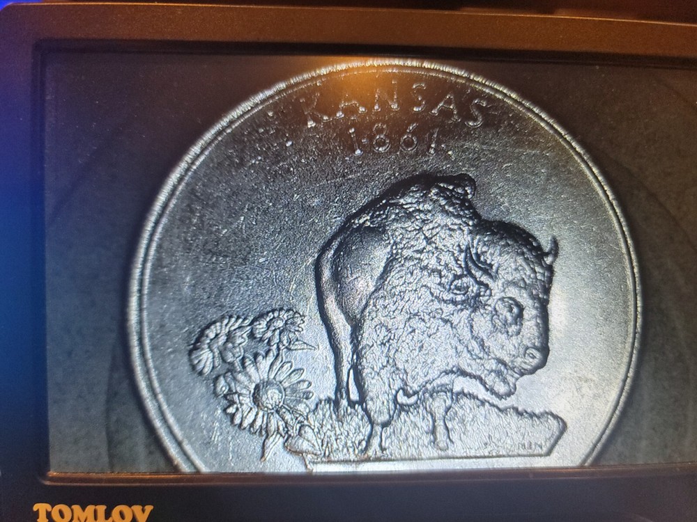 2005 P KANSAS QUARTER HUMPBACK BISON ERROR - & multiple errors on Obv. & Rev.