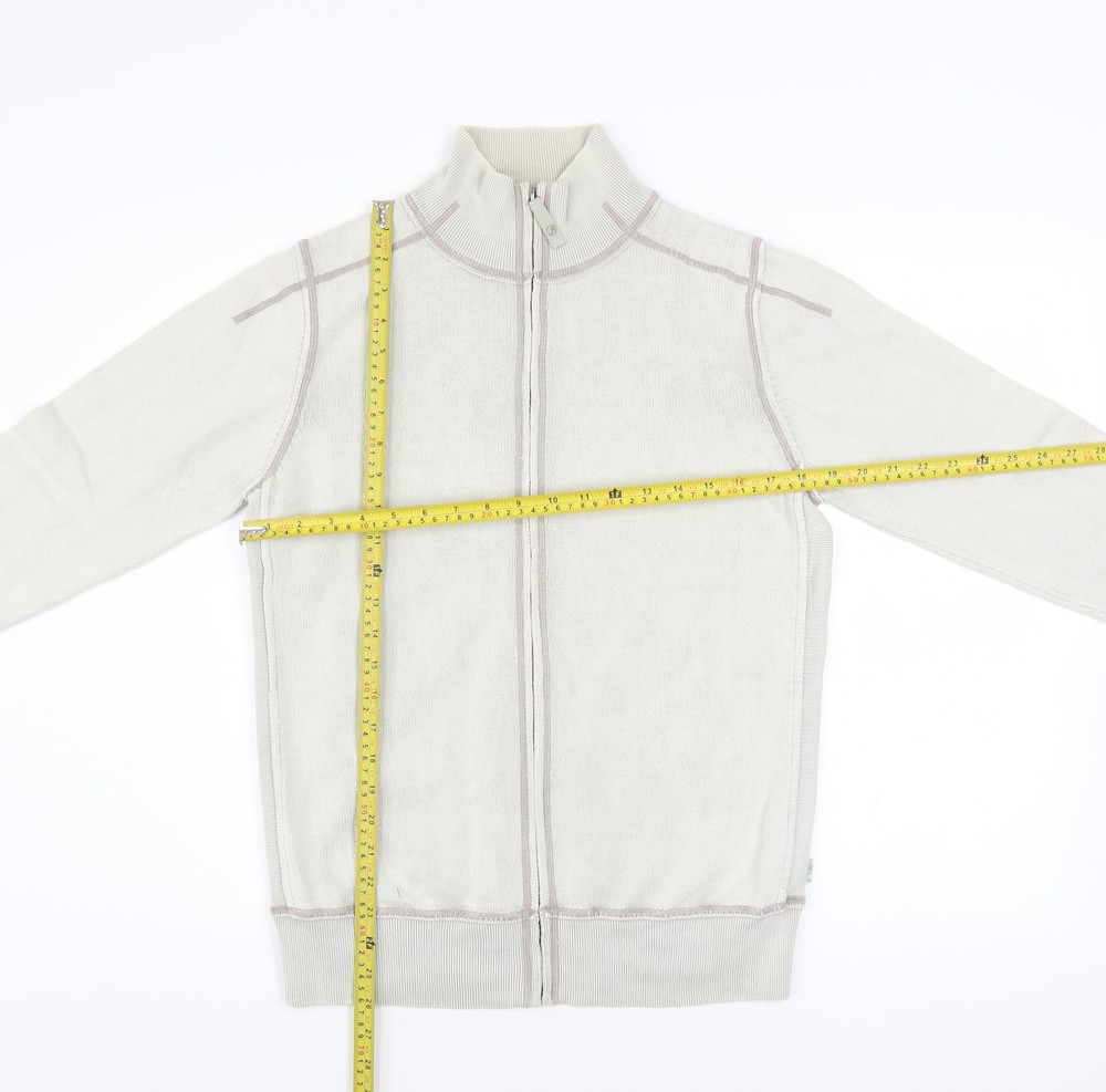 Next Men's Beige Cotton Full Zip Basic Jacket Size Small