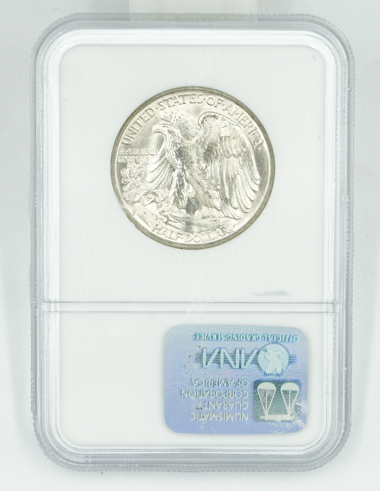 1939-D NGC MS65 Walking Liberty Half Dollar Blast White