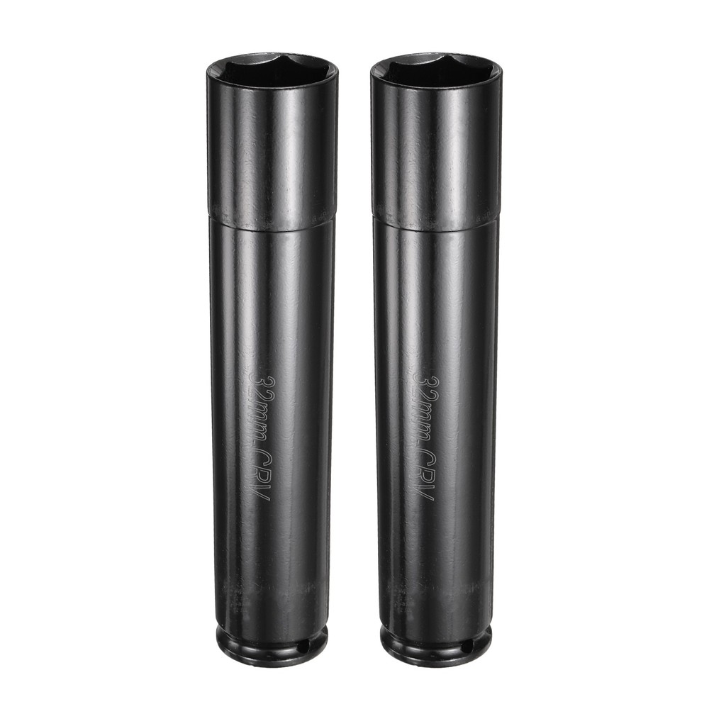 2pcs 6-Point Deep Impact Socket 32mm Metric Socket 1/2" Drive 8" Long