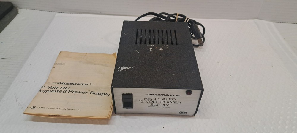 Micronta Regulated 12 volt Power Supply No. 22-124 WITH MANUAL