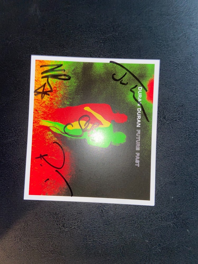 DURAN DURAN SIGNED FUTURE PAST FRAMED CD COVER INSERT SIMON LE BON +3 JSA