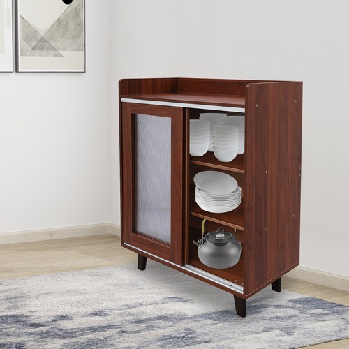 3Tier Sideboard Cabinet Kitchen Storage Organizer Floor Standing Storage Cabinet