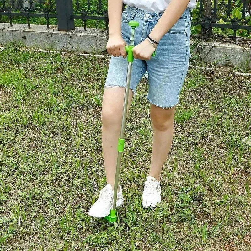 Weeder Root Remover Outdoor Long Handle Killer Weed Puller Removable Stand Up