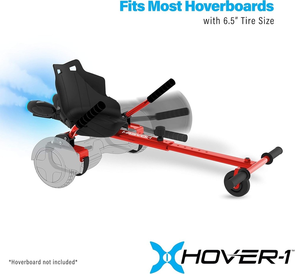 Hoverboard Buggy Attachment Aluminium Adjustable Frame LED Lights Kids Teens