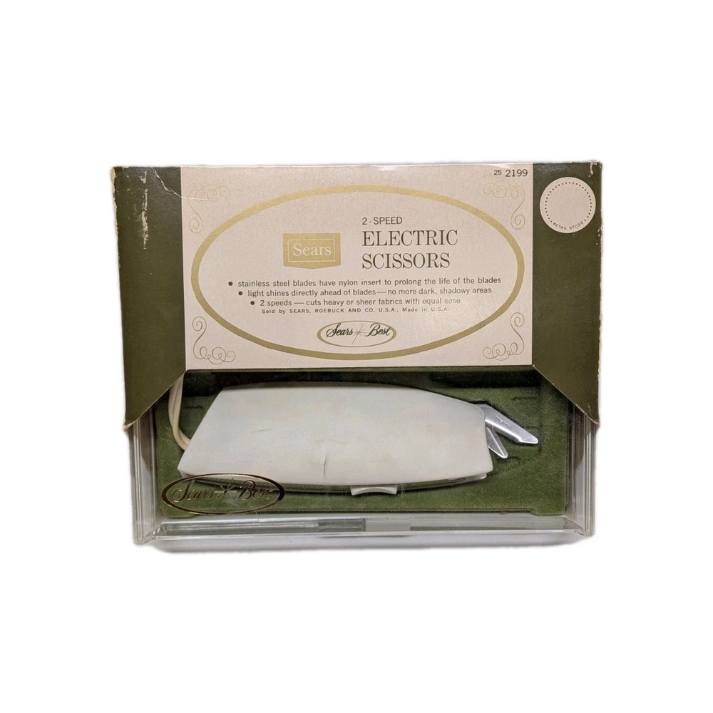 Vintage Sears 2-Speed Electric Scissors Model 344.2199
