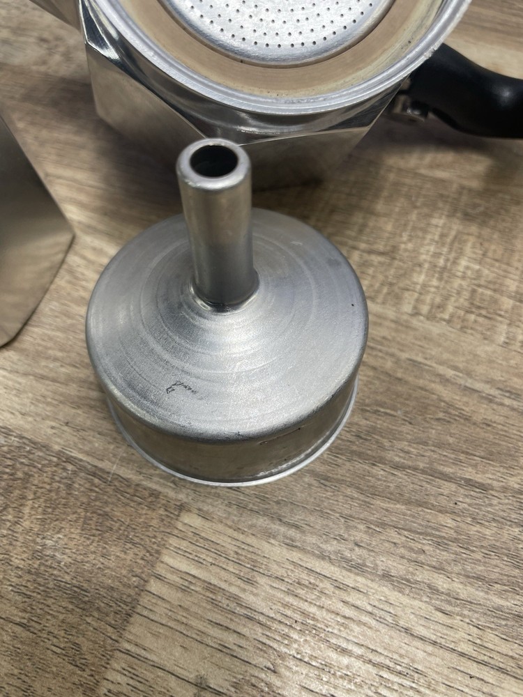 Bialetti Moka Express 1 Cup / 2Oz. 60ml Espresso Maker - Silver Complete Tested