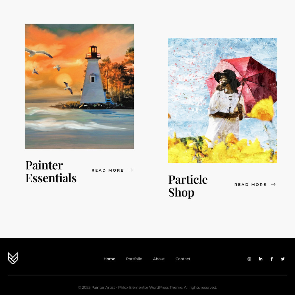 Art Painter Website Design with Free VPS Web Hosting and Installation