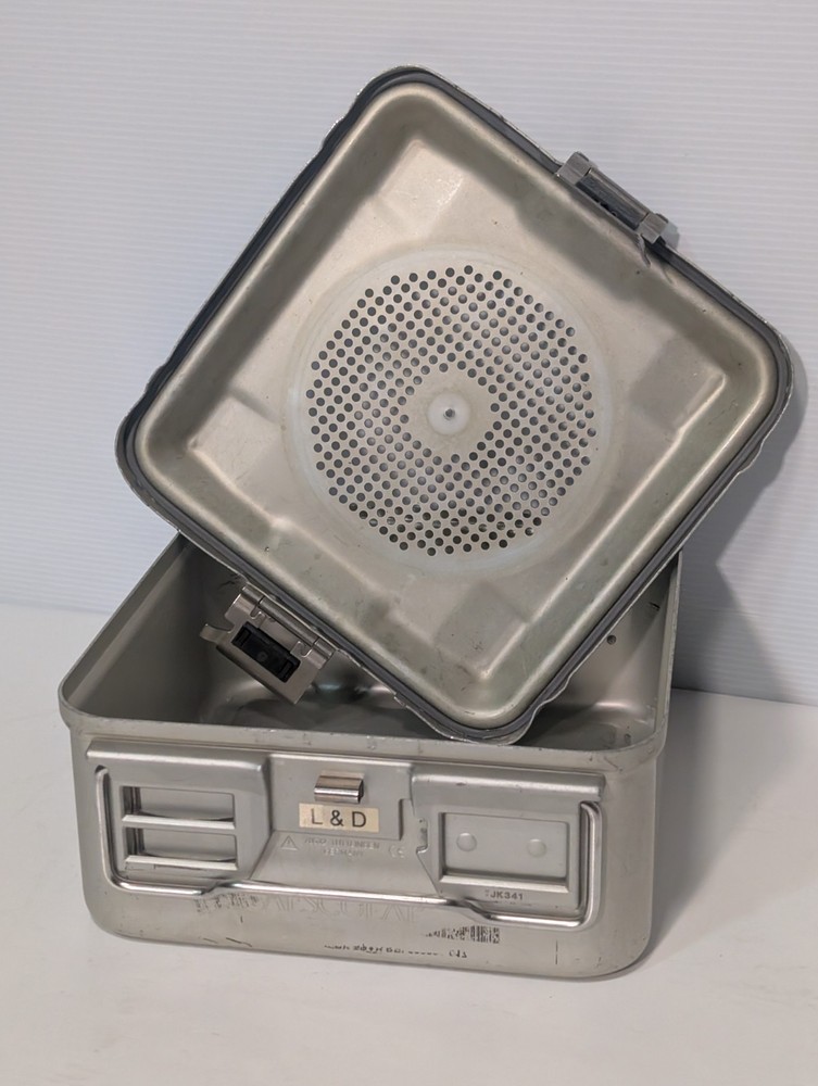 Aesculap JK341 SterilContainer Half Size Sterilization Case, Aluminum