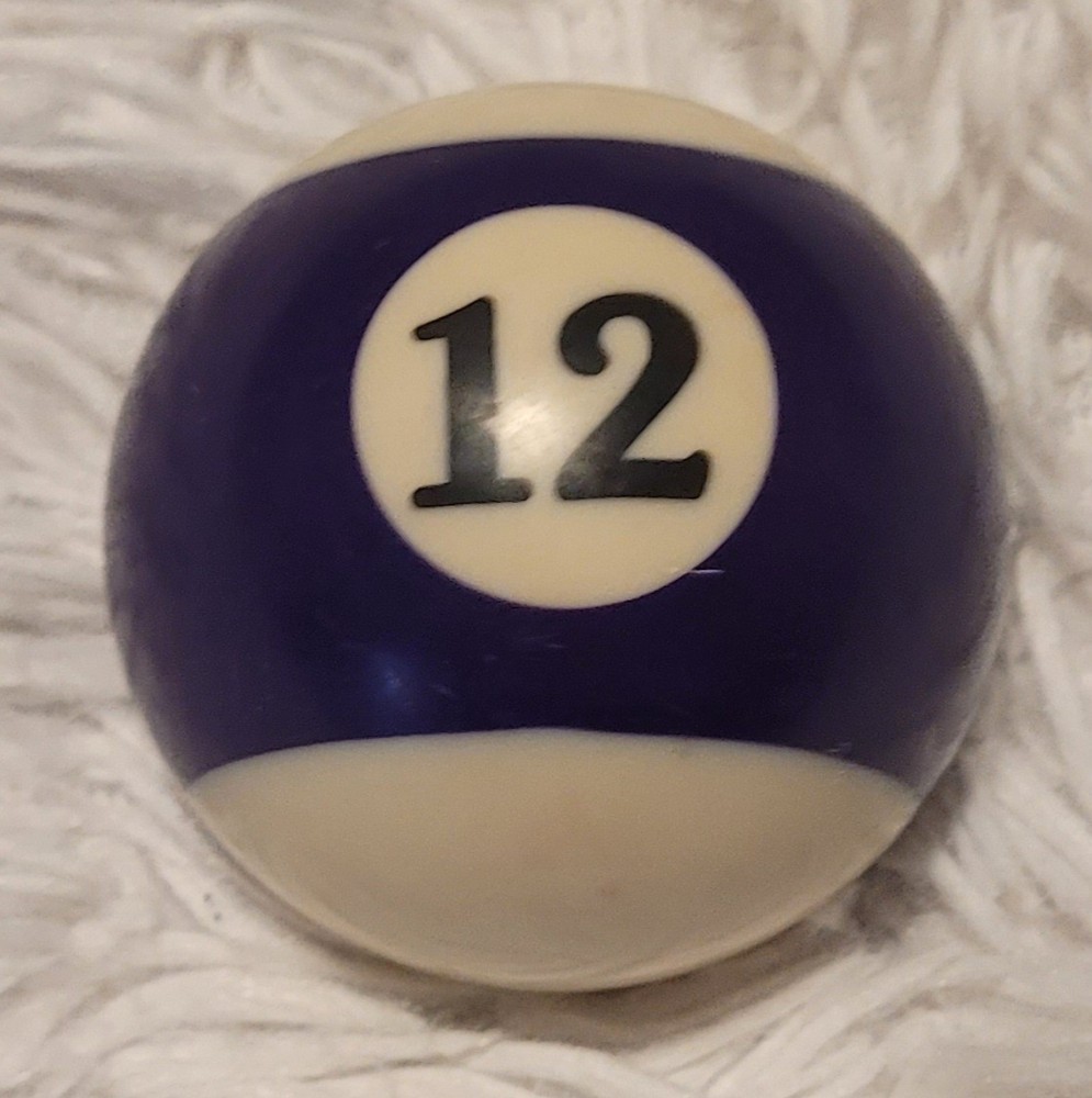Number 12 purple stripe pool ball replacement