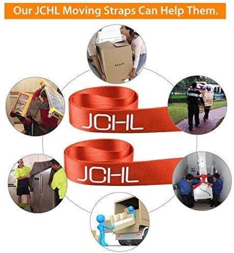 Moving Straps 2-Person Lifting and System Adjustable One Size, Orange