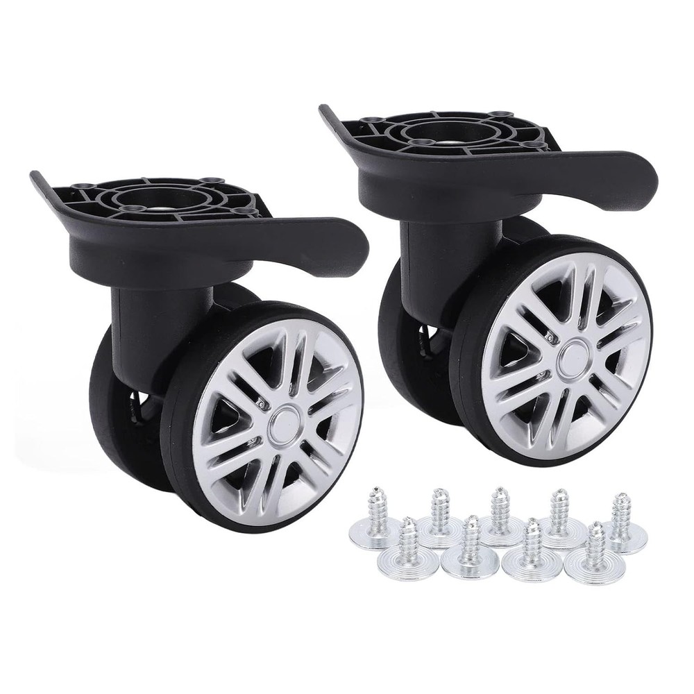 2-Pack Replacement Luggage Wheels for Trolley Case - Durable, Mute, Easy to Inst