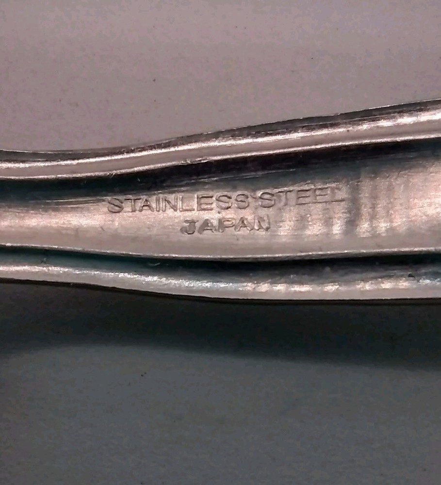 Vintage Camping Silverware Set Stainless Steel Interlocking