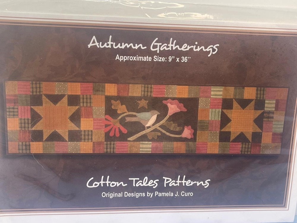 COTTON TALES PATTERNS - Table Runner - AUTUMN GATHERINGS - 9" x 36"