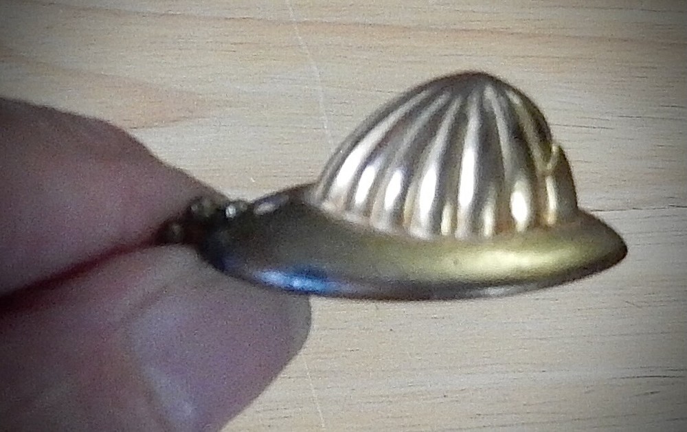 Small Vintage Fireman's Helmet Key Chain Charm
