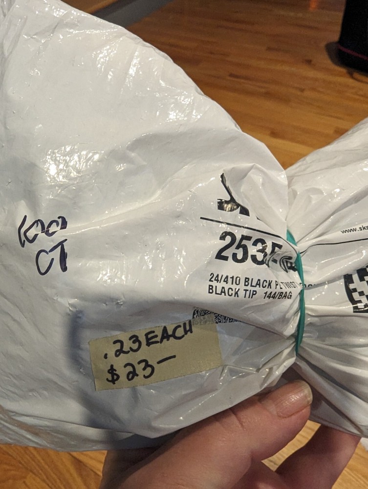 Black Plastic Reduction Cap Size 24/410