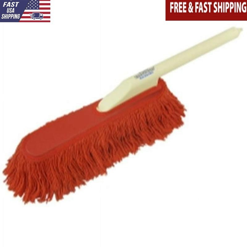 Compact Wax Treated Cotton Mop Removes Auto Dust Scratch Free W/ Plastic Handle