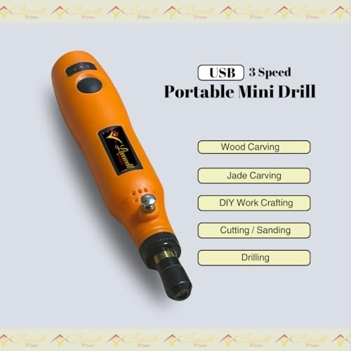 Portable Mini Drill Kit - Precision Power Tool for DIY Enthusiasts, Hobbyists