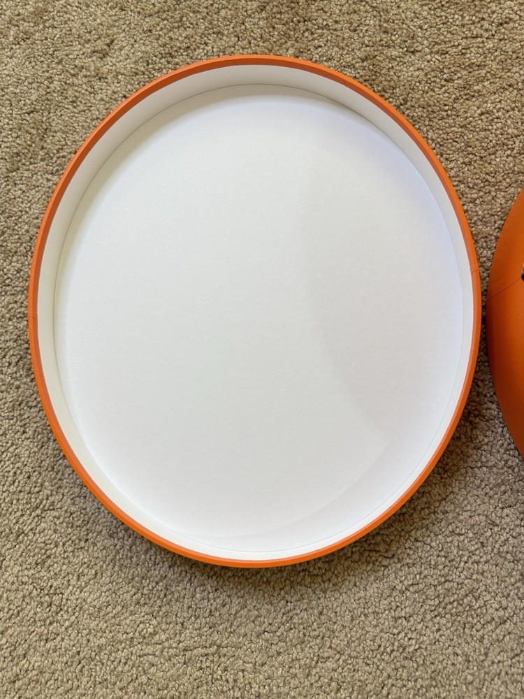 Hermes Oval Large Hat Box New Authentic 11.25×13×6.5 in