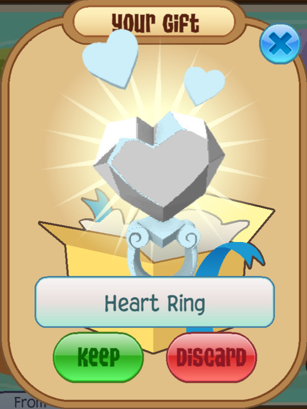 Animal Jam Classic AJC Heart Ring (READ DESCRIPTION)