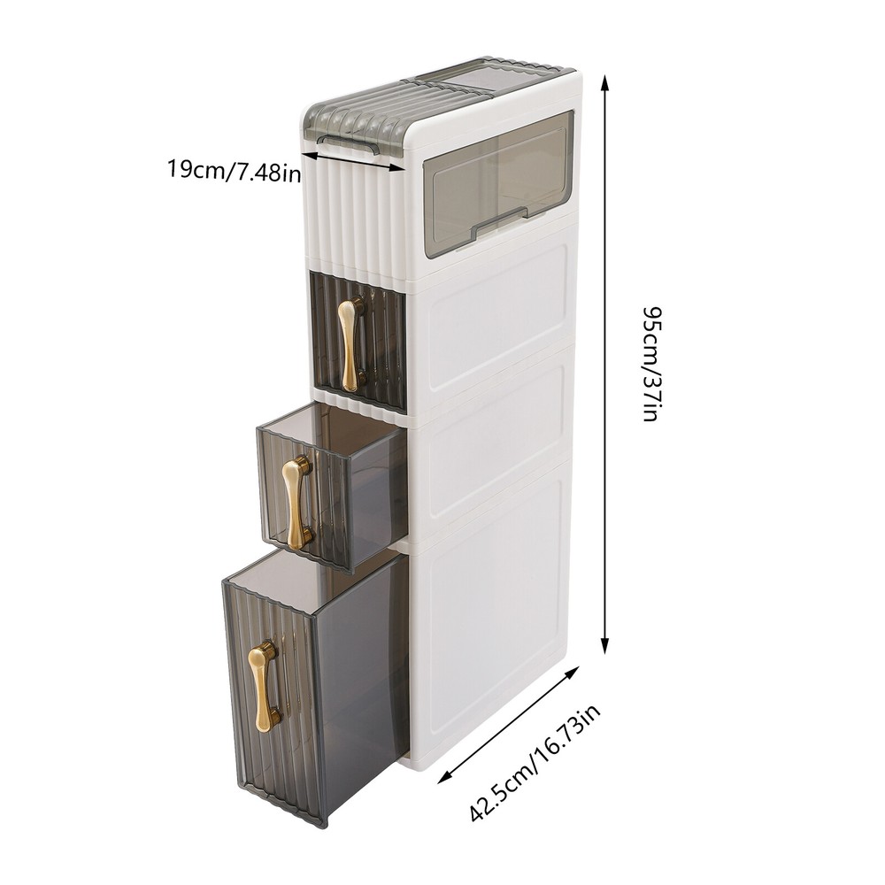 Stylish Bathroom Floor Cabinet with Large Capacity & Space-Saving Design